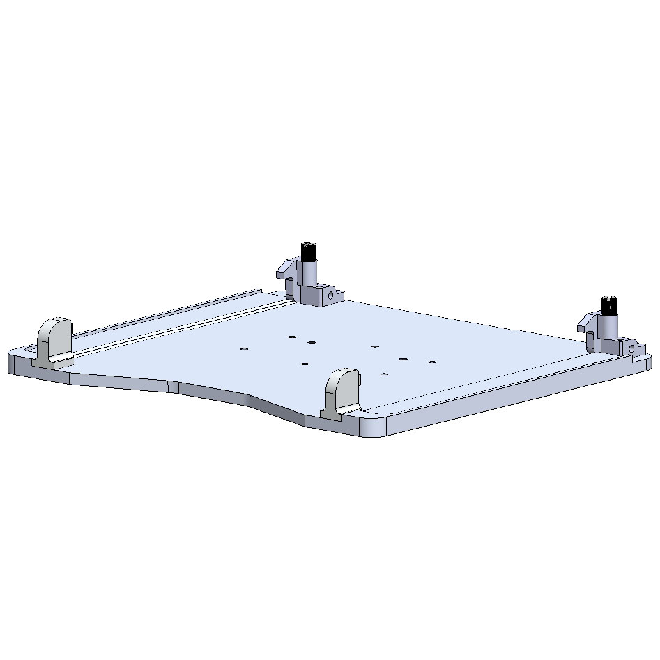 Ruggedized V110 wheeled vehicle mount from the front left