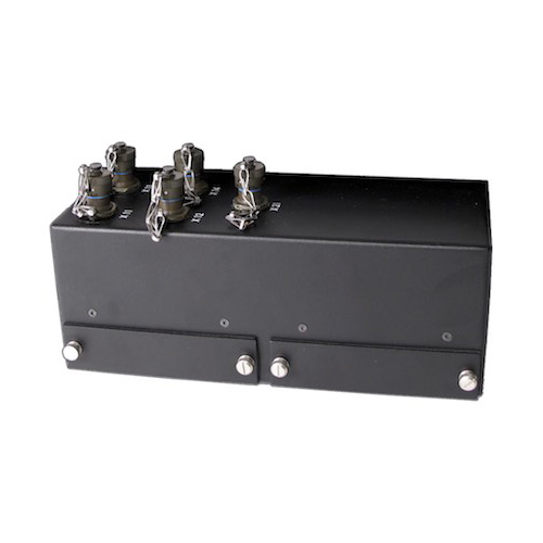 F110 tablet ruggedized all metal port replicator with MIL-D-38999 IO connectors and covered USB expansion ports