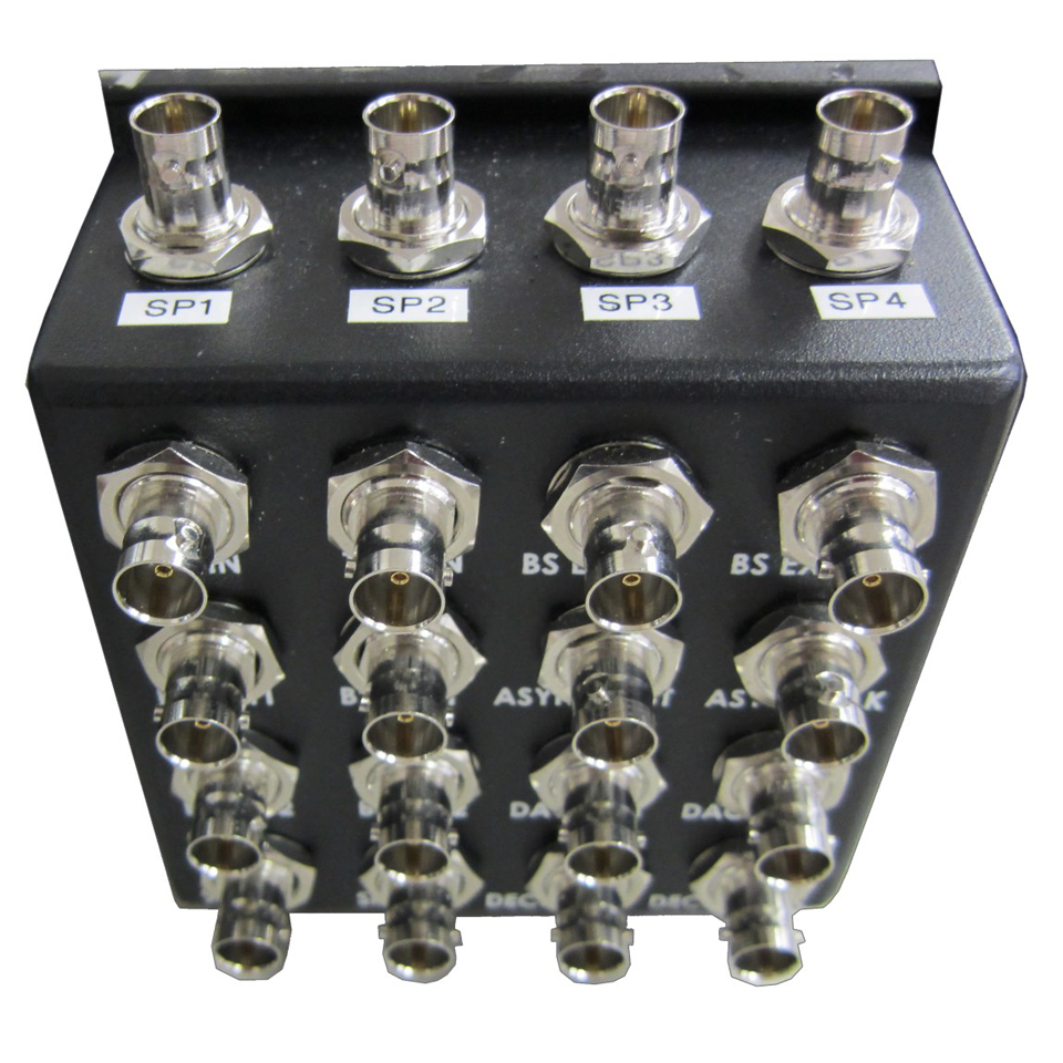 F110 tablet ruggedized port replicator with BNC and Triax connectors for sensor inputs and MIL-STD-1553 interfaces