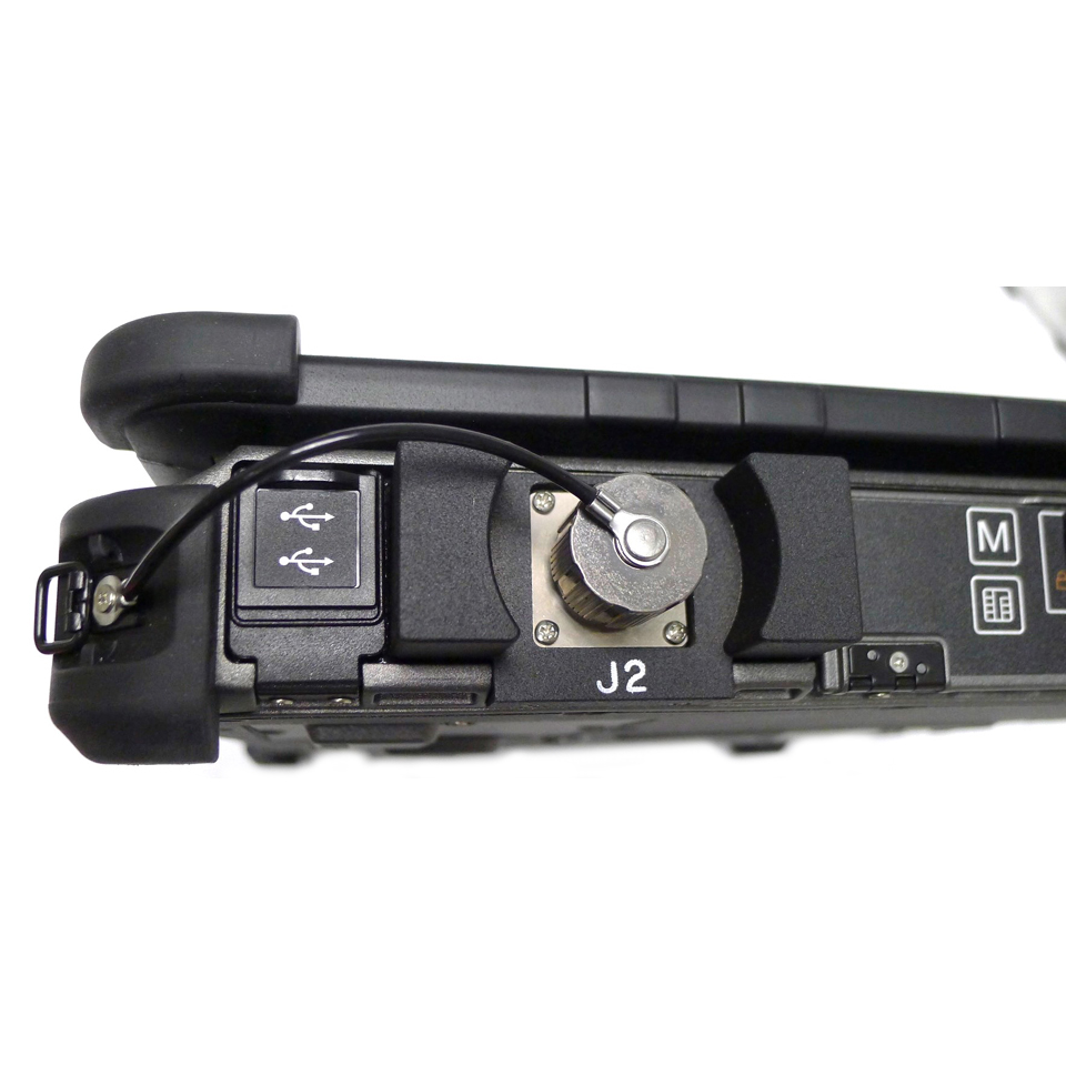 X500 laptop single high side MILBOX with a MIL-D-38999 LAN receptacle